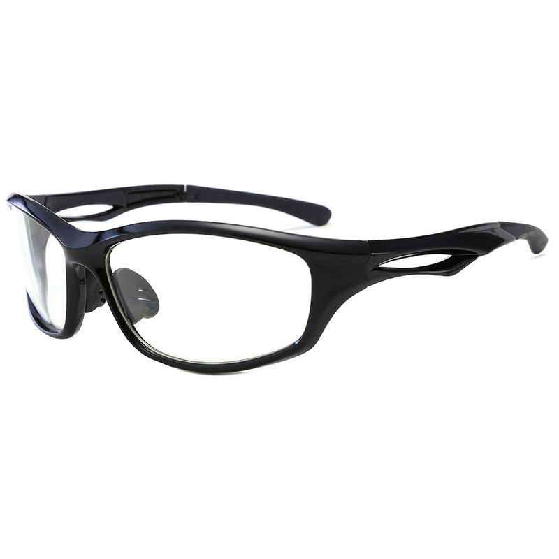 Sportbrille mit transparenten Gläsern